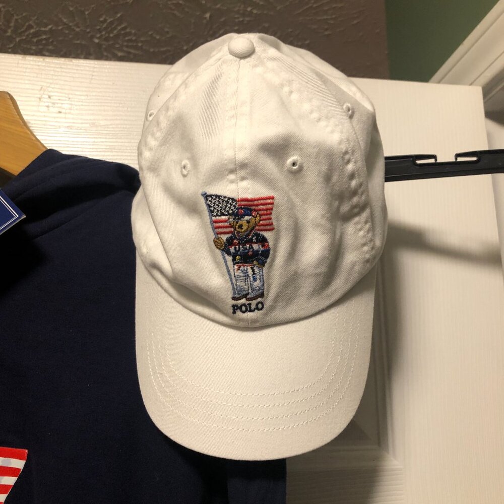 polo ralph lauren team usa 2024 men's new cotton hoodie and hat size: L - Picture 6 of 15